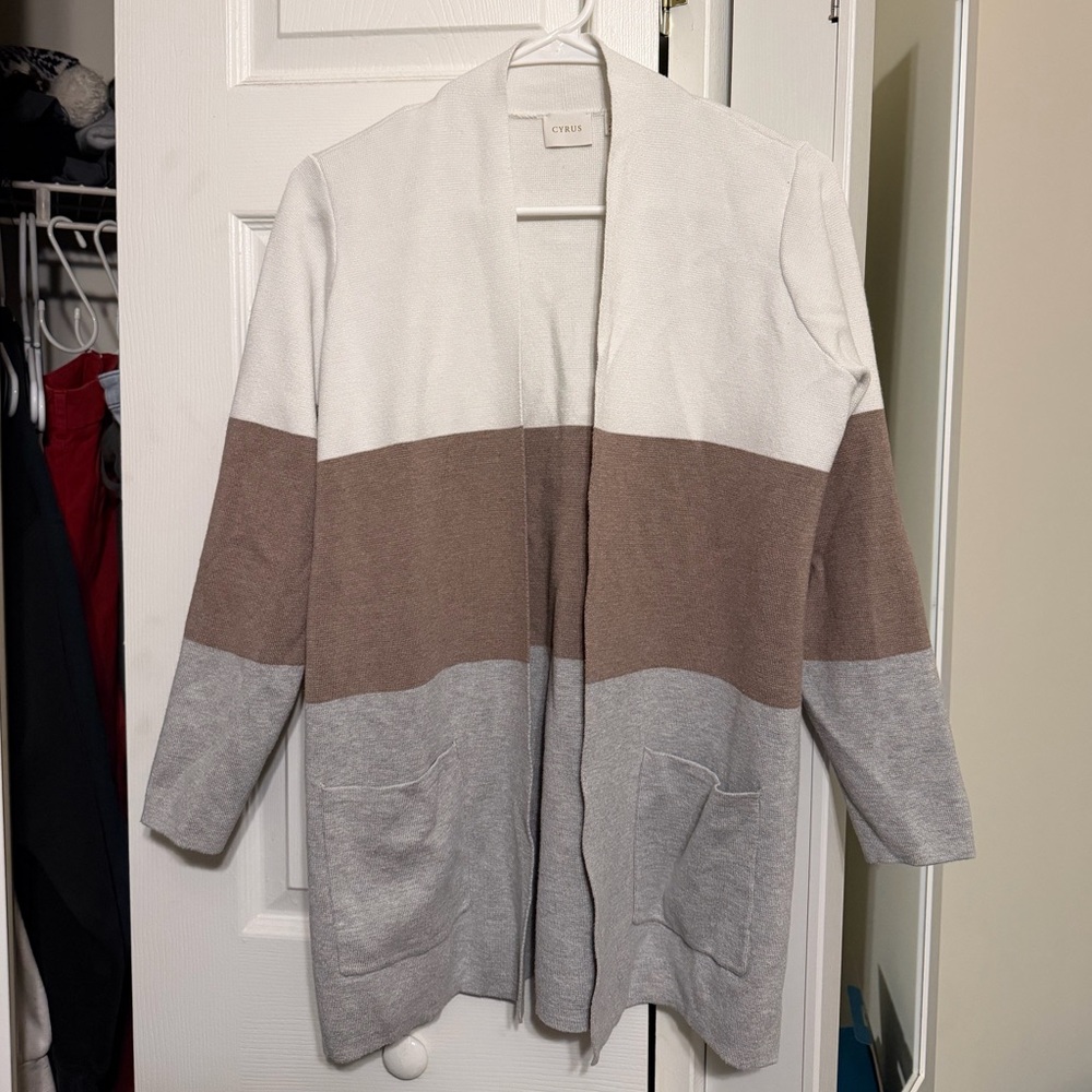 Cyrus Colorblock Open Cardigan - Medium - Picture 3 of 10